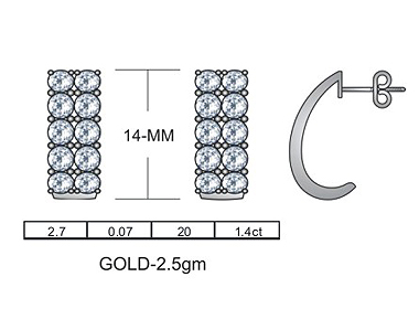 Diamond Earrings 18k White Gold