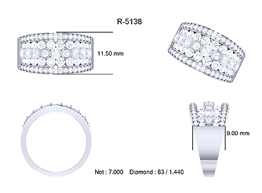 Diamond Ring 1.5 Carats Platinum