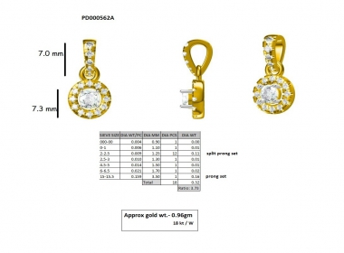 Halo Shaped Diamond Pendant