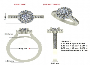 Halo Diamond Engagement Ring