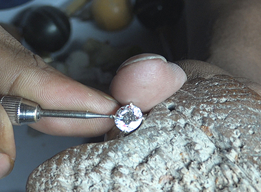 Setting the Center Stone of an Engagement Ring
