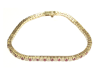 Ruby & Diamond 18k Gold Bracelet
