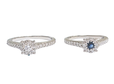 Diamond Engagement Ring in 18K White Gold