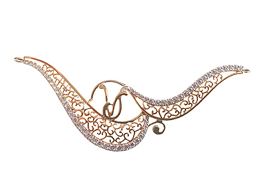 Rose Gold & White Gold Two Tone Mangalsutra Pendant